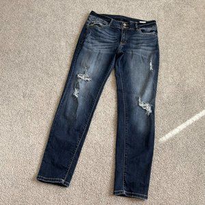 Kancan Dark Blue Distressed Skinny Jeans KC8224D Cut# 3860 Size 29 - Z694